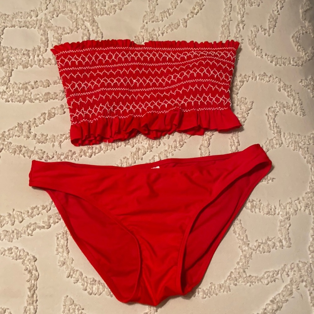 Shirred Bandeau Bikini